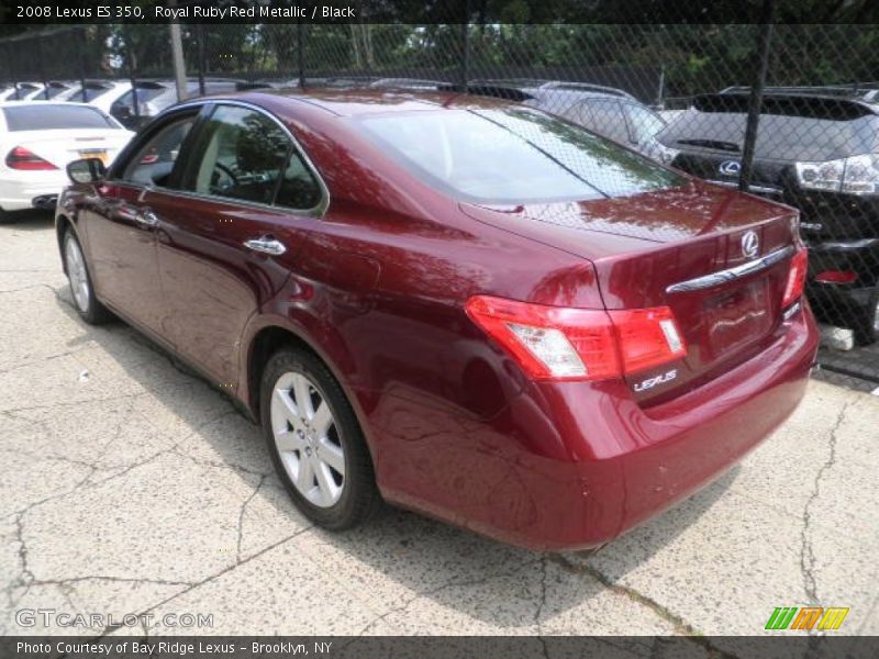 Royal Ruby Red Metallic / Black 2008 Lexus ES 350