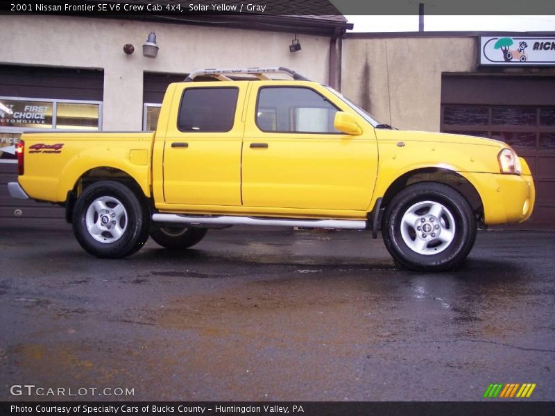 Solar Yellow / Gray 2001 Nissan Frontier SE V6 Crew Cab 4x4