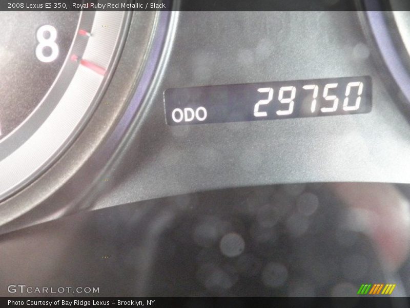 Royal Ruby Red Metallic / Black 2008 Lexus ES 350
