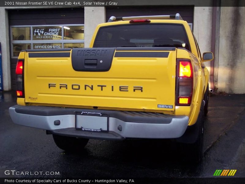 Solar Yellow / Gray 2001 Nissan Frontier SE V6 Crew Cab 4x4