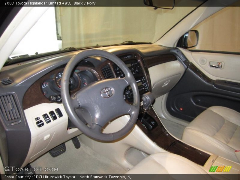 Black / Ivory 2003 Toyota Highlander Limited 4WD