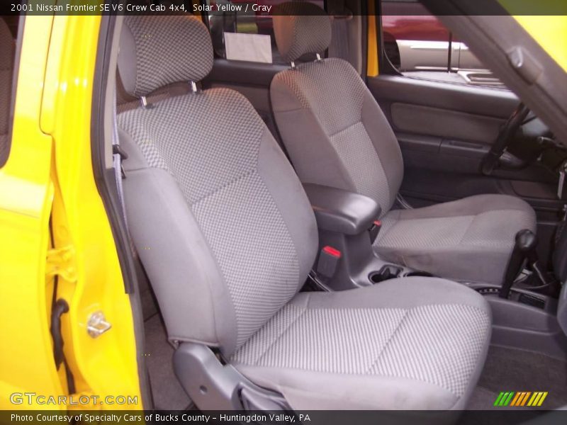Solar Yellow / Gray 2001 Nissan Frontier SE V6 Crew Cab 4x4
