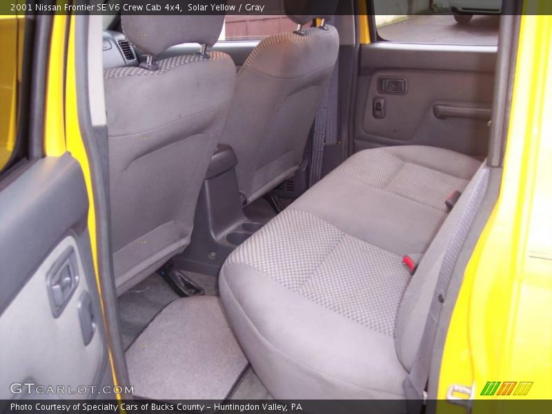 Solar Yellow / Gray 2001 Nissan Frontier SE V6 Crew Cab 4x4