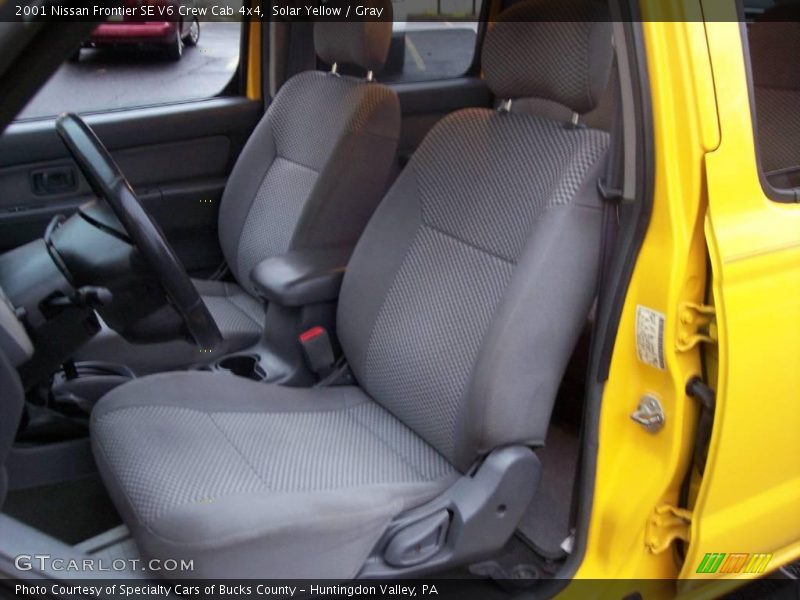Solar Yellow / Gray 2001 Nissan Frontier SE V6 Crew Cab 4x4