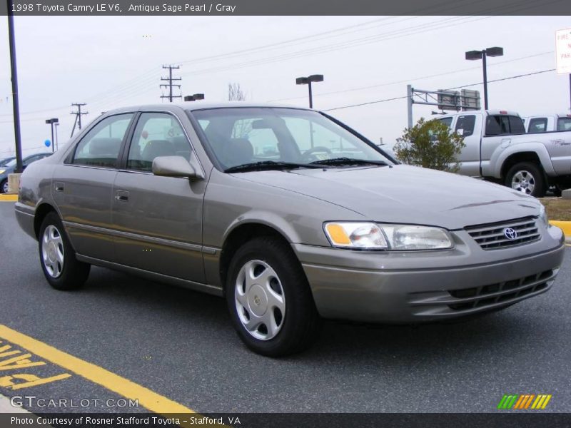 Antique Sage Pearl / Gray 1998 Toyota Camry LE V6