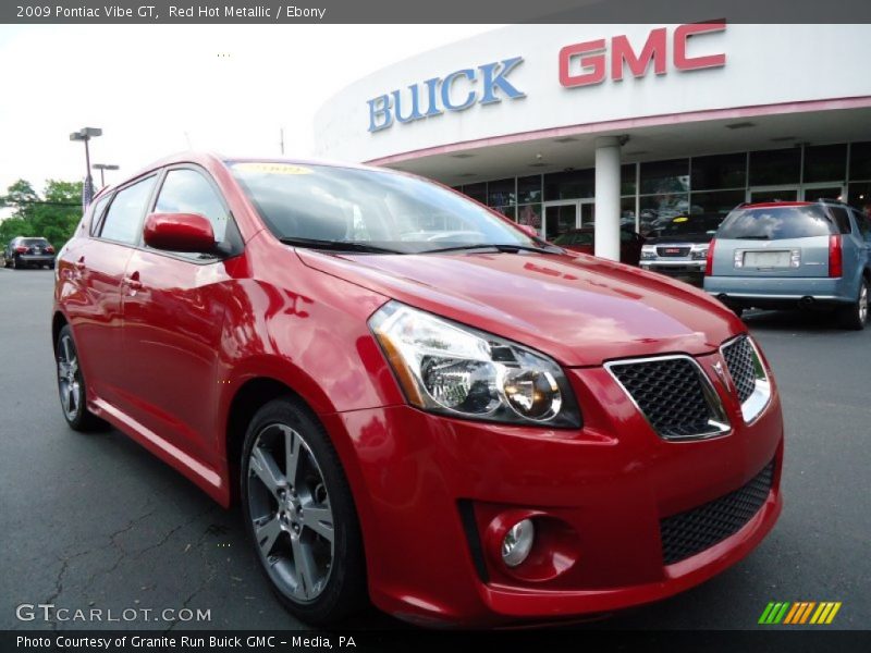 Red Hot Metallic / Ebony 2009 Pontiac Vibe GT