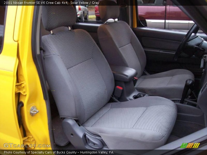 Solar Yellow / Gray 2001 Nissan Frontier SE V6 Crew Cab 4x4