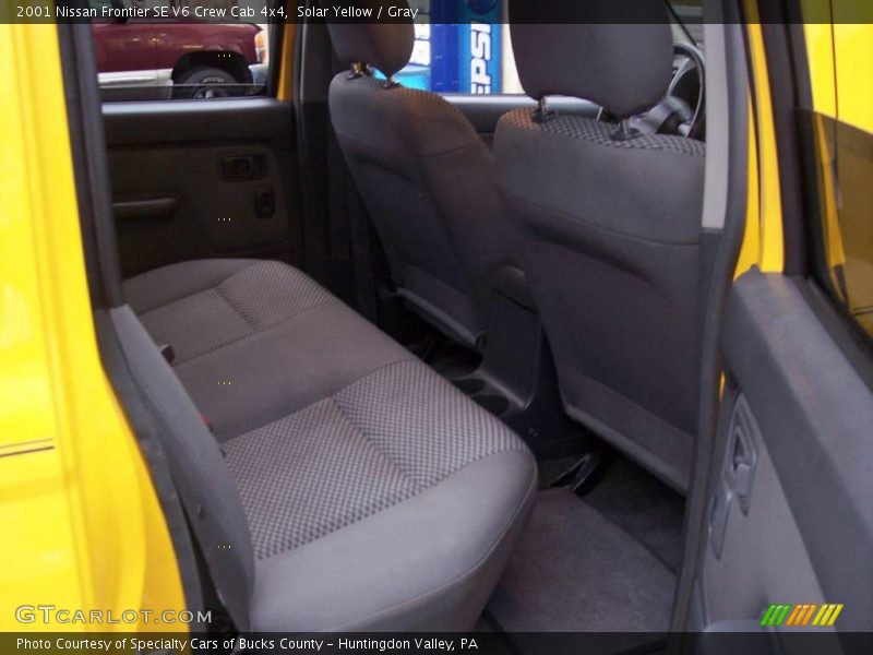 Solar Yellow / Gray 2001 Nissan Frontier SE V6 Crew Cab 4x4