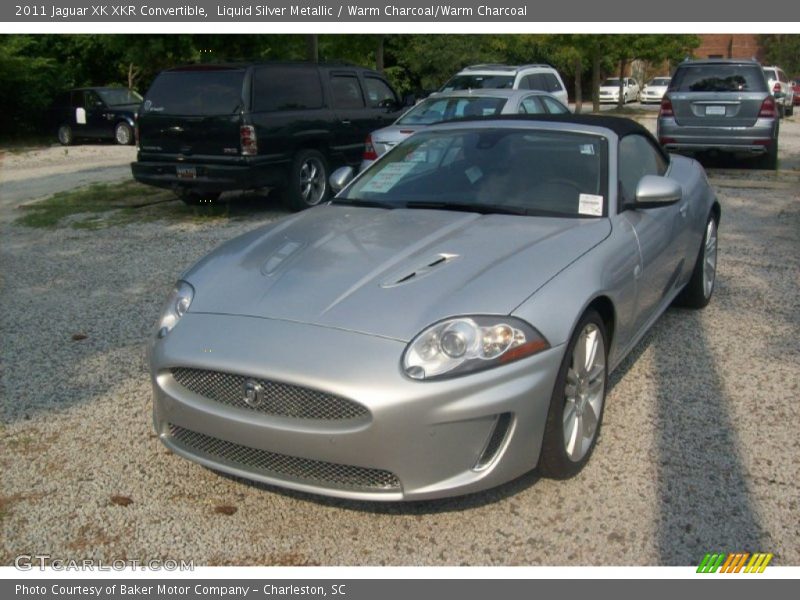 Liquid Silver Metallic / Warm Charcoal/Warm Charcoal 2011 Jaguar XK XKR Convertible