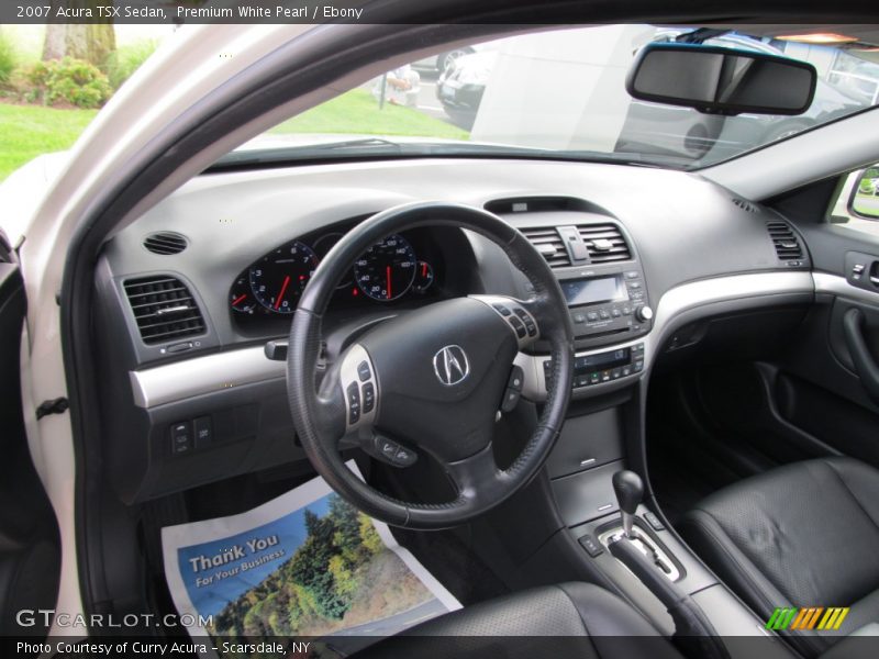 Premium White Pearl / Ebony 2007 Acura TSX Sedan