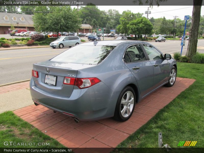 Glacier Blue Metallic / Taupe 2009 Acura TSX Sedan