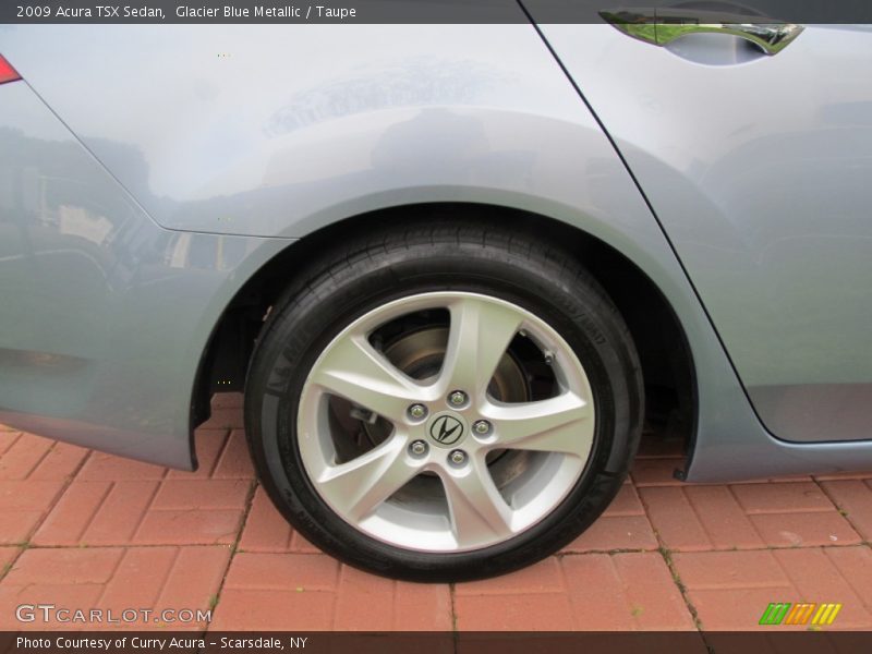 Glacier Blue Metallic / Taupe 2009 Acura TSX Sedan