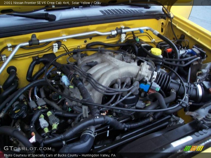 Solar Yellow / Gray 2001 Nissan Frontier SE V6 Crew Cab 4x4