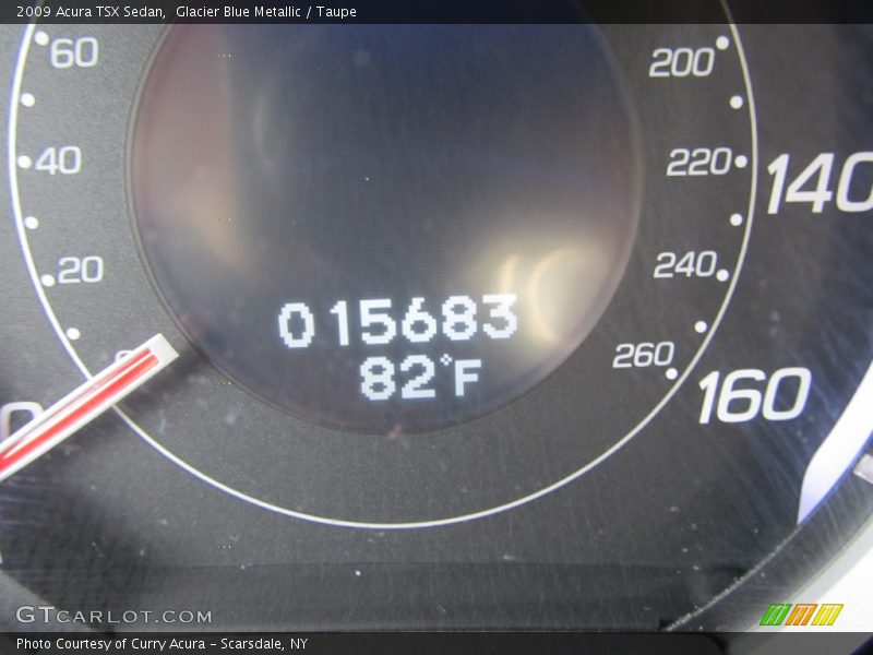 Glacier Blue Metallic / Taupe 2009 Acura TSX Sedan