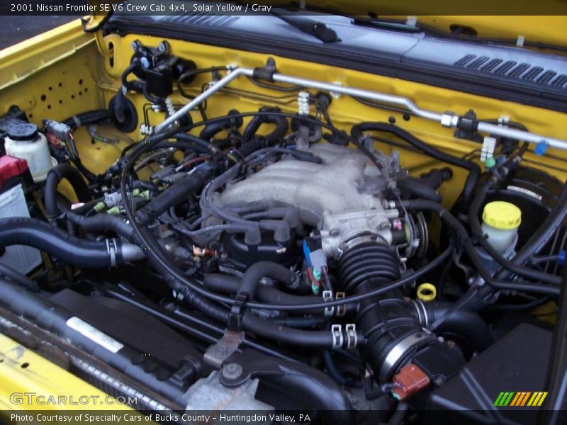 Solar Yellow / Gray 2001 Nissan Frontier SE V6 Crew Cab 4x4