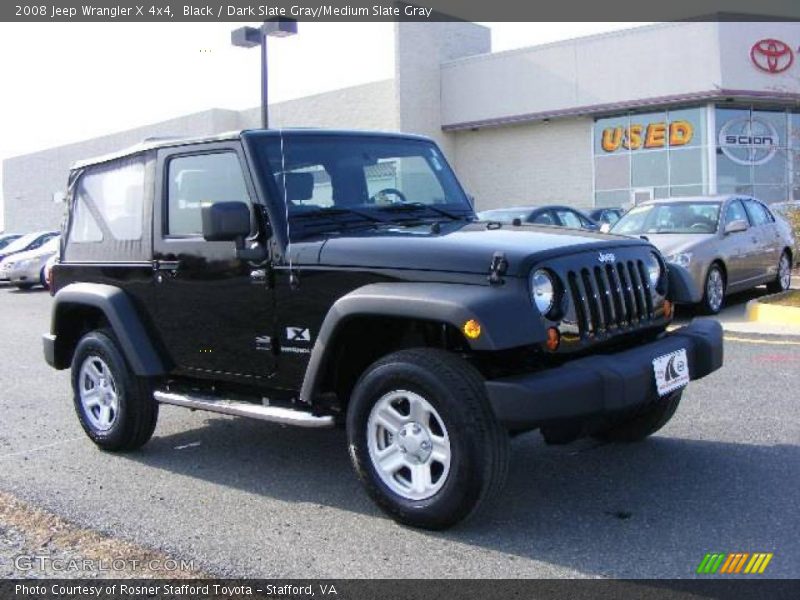Black / Dark Slate Gray/Medium Slate Gray 2008 Jeep Wrangler X 4x4