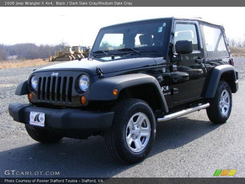 Black / Dark Slate Gray/Medium Slate Gray 2008 Jeep Wrangler X 4x4