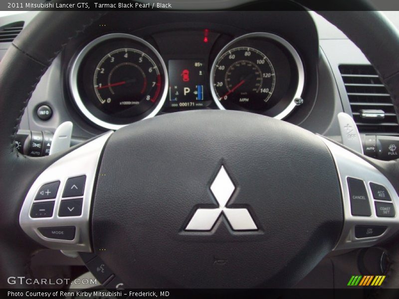 Tarmac Black Pearl / Black 2011 Mitsubishi Lancer GTS