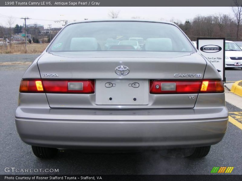 Antique Sage Pearl / Gray 1998 Toyota Camry LE V6