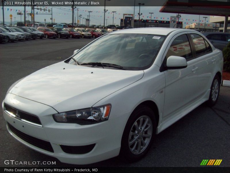 Wicked White Metallic / Black 2011 Mitsubishi Lancer ES