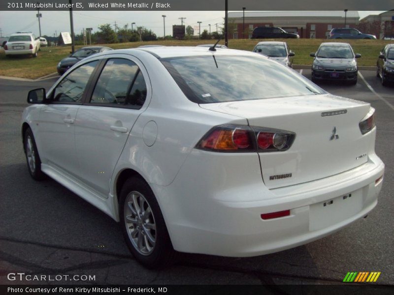 Wicked White Metallic / Black 2011 Mitsubishi Lancer ES