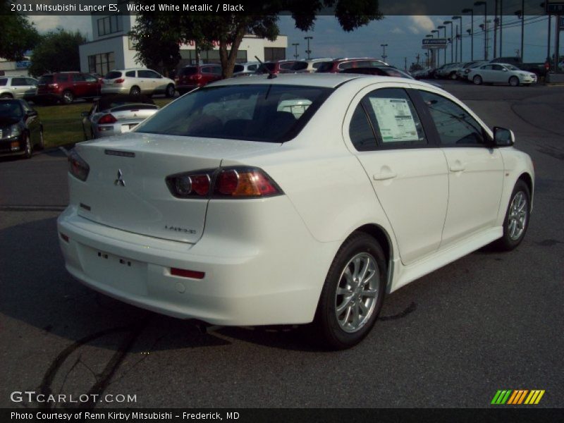 Wicked White Metallic / Black 2011 Mitsubishi Lancer ES
