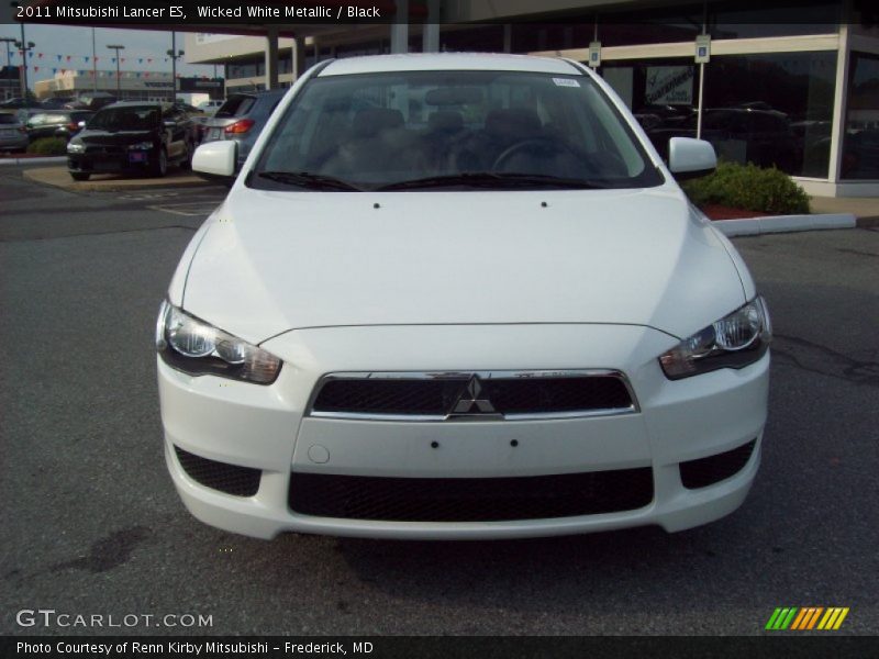 Wicked White Metallic / Black 2011 Mitsubishi Lancer ES