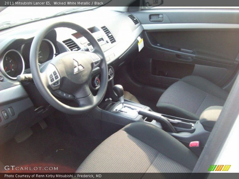 Wicked White Metallic / Black 2011 Mitsubishi Lancer ES