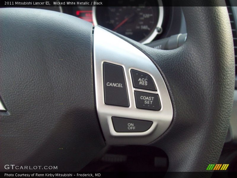 Wicked White Metallic / Black 2011 Mitsubishi Lancer ES