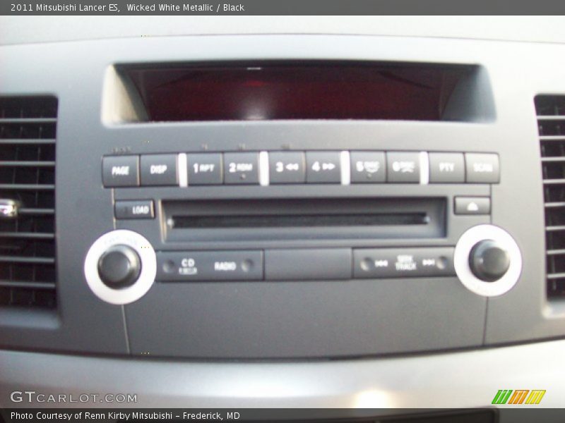 Wicked White Metallic / Black 2011 Mitsubishi Lancer ES