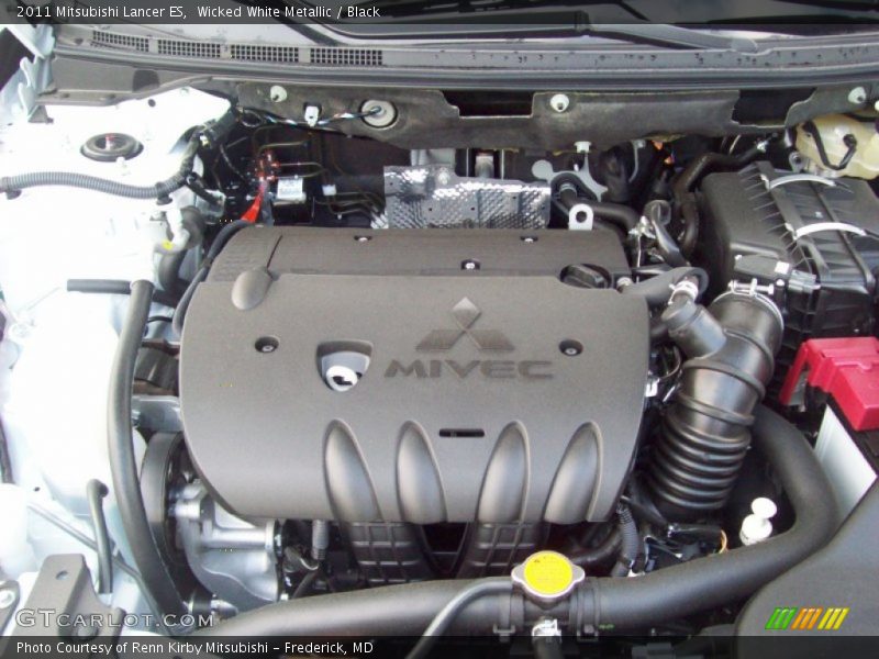 Wicked White Metallic / Black 2011 Mitsubishi Lancer ES