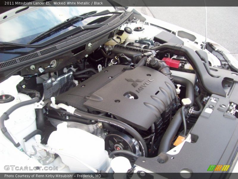 Wicked White Metallic / Black 2011 Mitsubishi Lancer ES