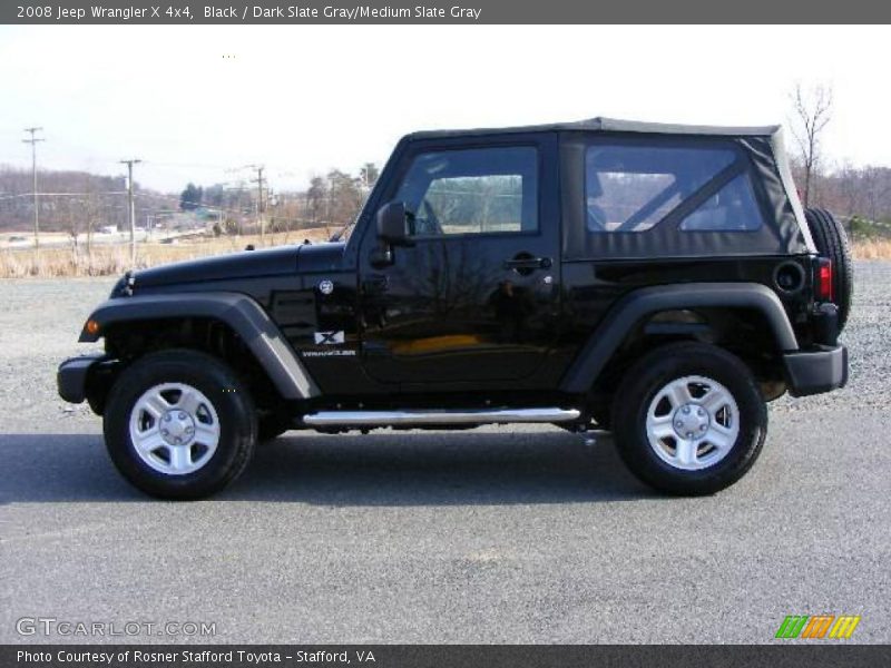 Black / Dark Slate Gray/Medium Slate Gray 2008 Jeep Wrangler X 4x4