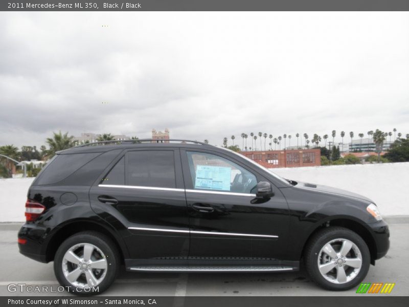 Black / Black 2011 Mercedes-Benz ML 350
