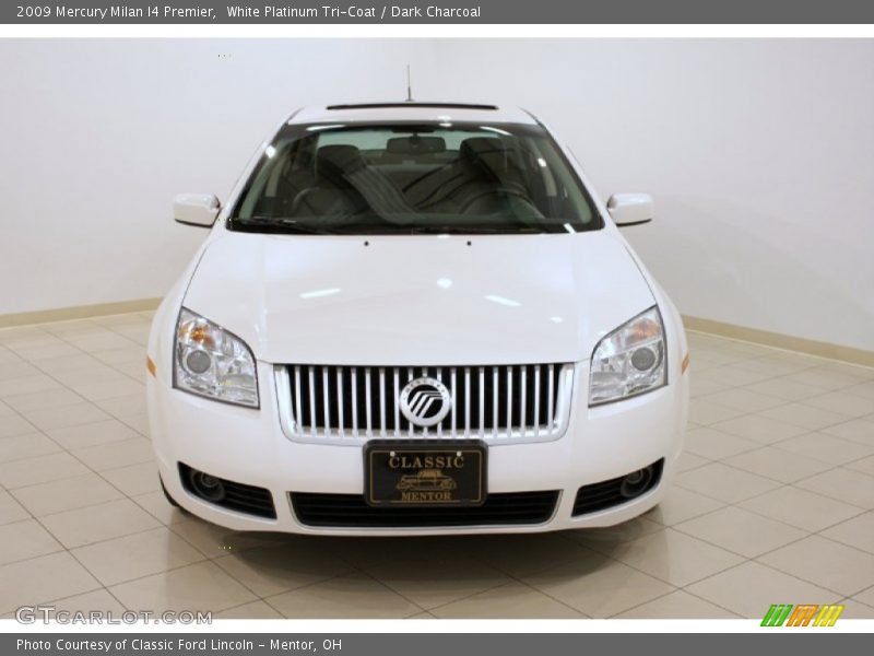 White Platinum Tri-Coat / Dark Charcoal 2009 Mercury Milan I4 Premier
