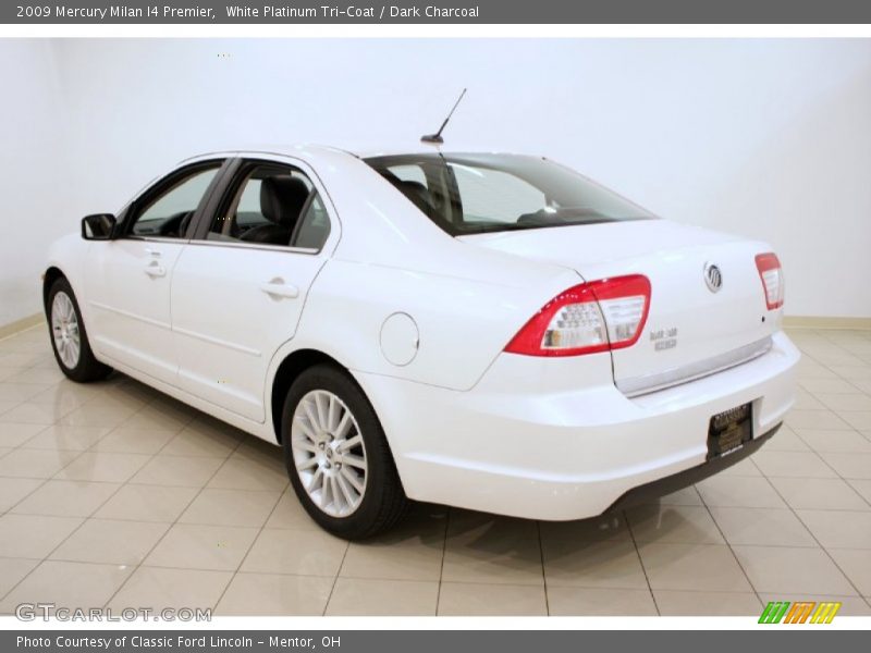 White Platinum Tri-Coat / Dark Charcoal 2009 Mercury Milan I4 Premier