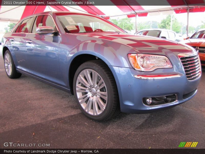 Sapphire Crystal Metallic / Black 2011 Chrysler 300 C Hemi