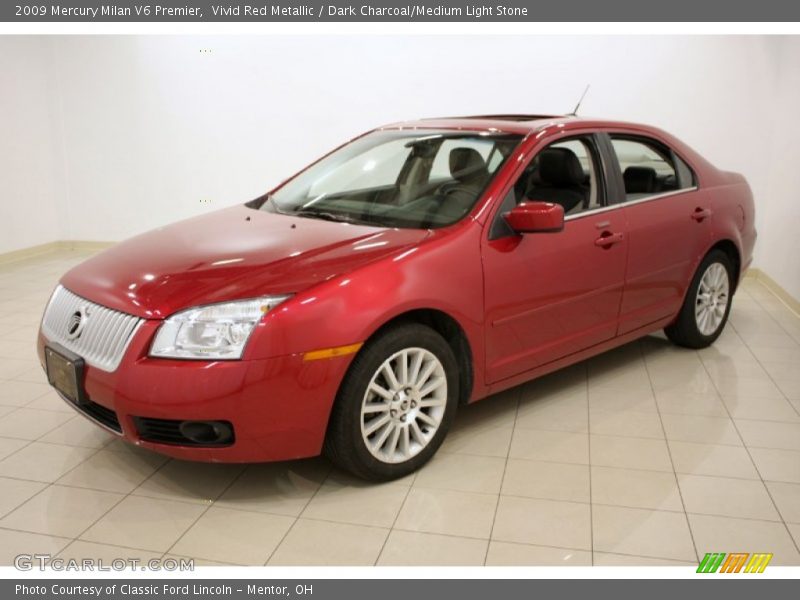 Vivid Red Metallic / Dark Charcoal/Medium Light Stone 2009 Mercury Milan V6 Premier