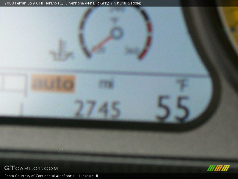 Silverstone (Metallic Grey) / Natural (Saddle) 2008 Ferrari 599 GTB Fiorano F1
