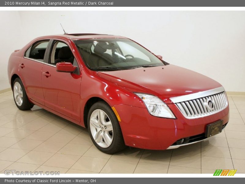 Sangria Red Metallic / Dark Charcoal 2010 Mercury Milan I4