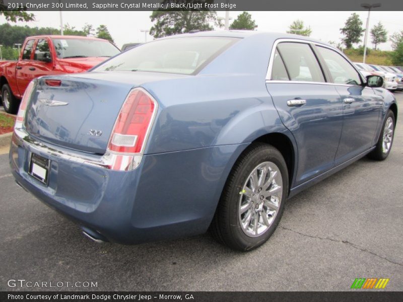 Sapphire Crystal Metallic / Black/Light Frost Beige 2011 Chrysler 300 Limited