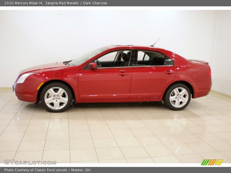 Sangria Red Metallic / Dark Charcoal 2010 Mercury Milan I4