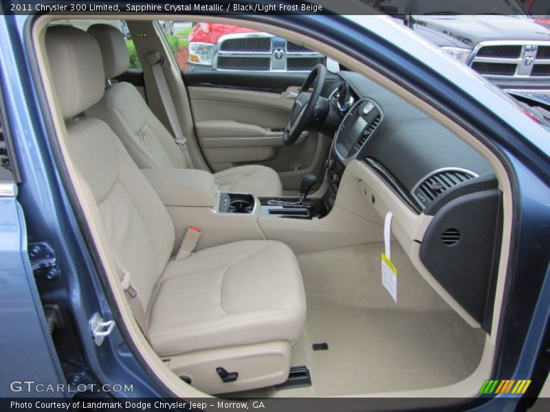 Sapphire Crystal Metallic / Black/Light Frost Beige 2011 Chrysler 300 Limited