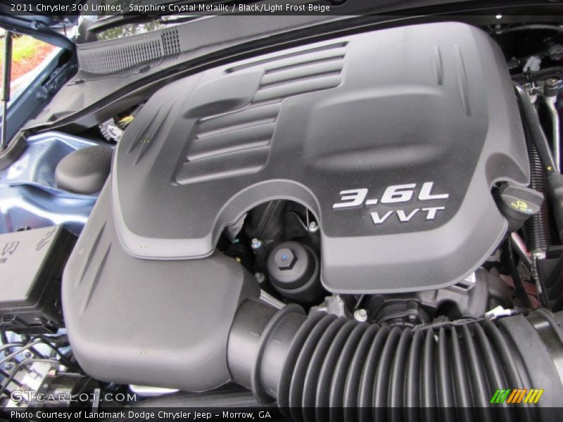Sapphire Crystal Metallic / Black/Light Frost Beige 2011 Chrysler 300 Limited