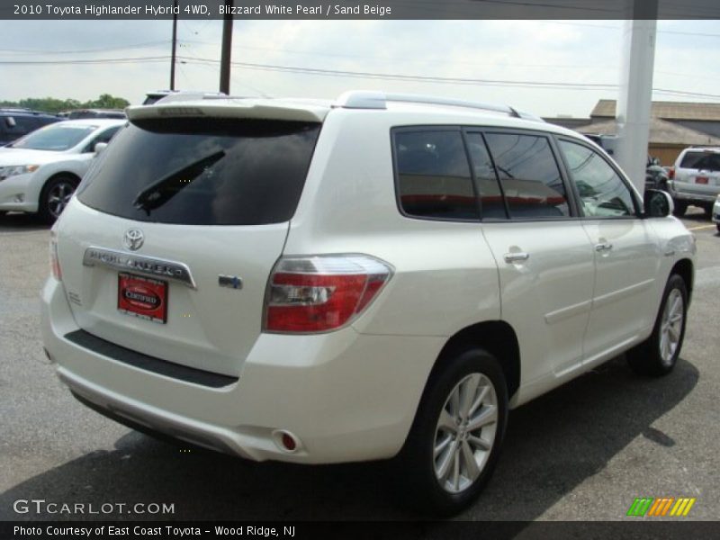 Blizzard White Pearl / Sand Beige 2010 Toyota Highlander Hybrid 4WD