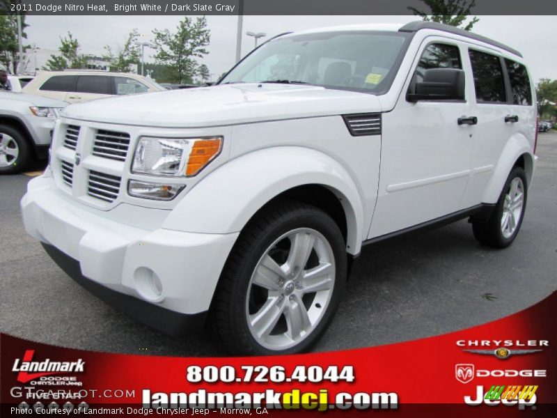 Bright White / Dark Slate Gray 2011 Dodge Nitro Heat