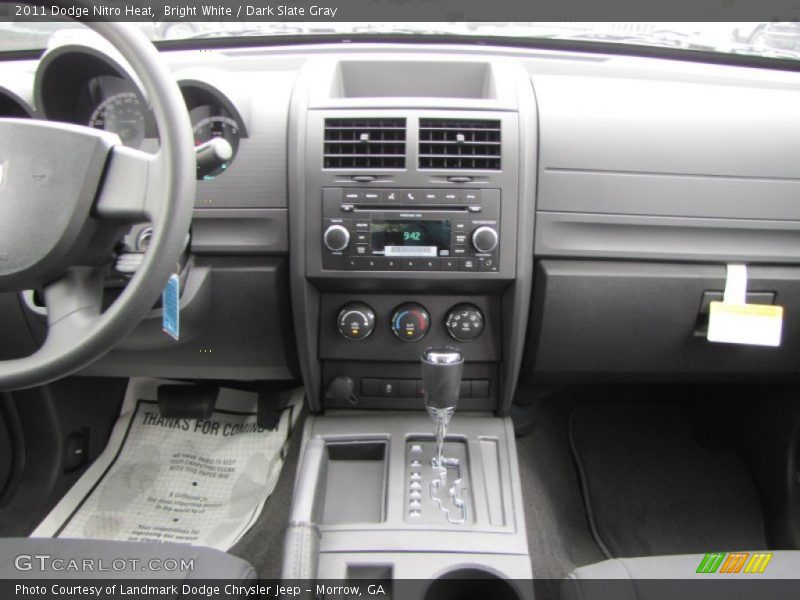 Bright White / Dark Slate Gray 2011 Dodge Nitro Heat