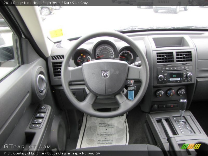 Bright White / Dark Slate Gray 2011 Dodge Nitro Heat
