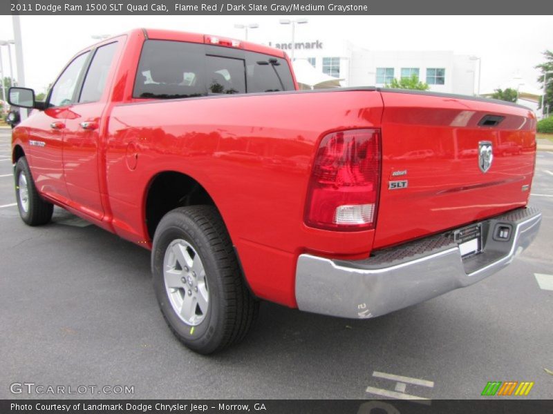 Flame Red / Dark Slate Gray/Medium Graystone 2011 Dodge Ram 1500 SLT Quad Cab