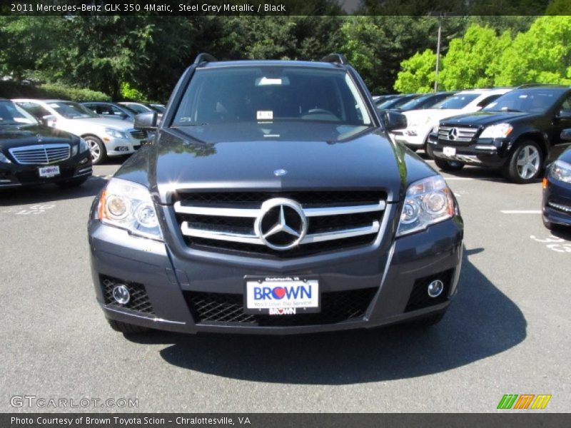 Steel Grey Metallic / Black 2011 Mercedes-Benz GLK 350 4Matic